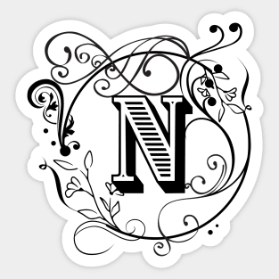 Letter N Sticker